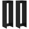 Növényállvány 2 pcs fekete tölgy 30 x 30 x 100 cm mérnöki fa