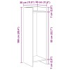 Növényállvány 2 pcs fekete tölgy 30 x 30 x 100 cm mérnöki fa