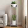 Növényállvány beton szürke 30 x 30 x 100 cm mérnöki fa