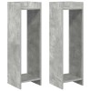 Növényállvány 2 pcs beton szürke 30 x 30 x 100 cm mérnöki fa