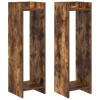 Növényállvány 2 pcs füstölt tölgy 30 x 30 x 100 cm mérnöki fa