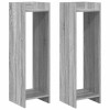 Növényállvány 2 pcs szürke sonoma 30 x 30 x 100 cm mérnöki fa