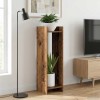 Növényállvány polcokkal öreg fa 30 x 30 x 100 cm mérnöki fa