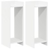 Növényállvány polcokkal 2 pcs fehér 30 x 30 x 80 cm mérnöki fa