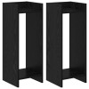 Növényállvány 2 pcs fekete tölgy 30 x 30 x 80 cm mérnöki fa