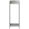 Növényállvány polcokkal beton szürke 30 x 30 x 80 cm mérnöki fa