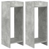 Növényállvány 2 pcs beton szürke 30 x 30 x 80 cm mérnöki fa