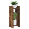 Növényállvány 2 pcs füstölt tölgy 30 x 30 x 80 cm mérnöki fa