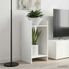 Növényállvány polcokkal 2 pcs fehér 30 x 30 x 60 cm mérnöki fa