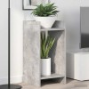 Növényállvány polcokkal beton szürke 30 x 30 x 60 cm mérnöki fa