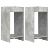 Növényállvány 2 pcs beton szürke 30 x 30 x 60 cm mérnöki fa