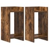 Növényállvány 2 pcs füstölt tölgy 30 x 30 x 60 cm mérnöki fa