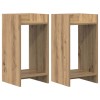 Növényállvány 2 pcs kézműves tölgy 30 x 30 x 60 cm mérnöki fa