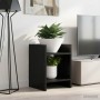 Növényállvány 2 pcs fekete tölgy 30 x 30 x 40 cm mérnöki fa