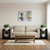 Növényállvány 2 pcs fekete tölgy 30 x 30 x 40 cm mérnöki fa