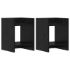 Növényállvány 2 pcs fekete tölgy 30 x 30 x 40 cm mérnöki fa