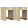 Növényállvány 2 pcs sonoma tölgy 30 x 30 x 40 cm mérnöki fa