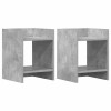 Növényállvány 2 pcs beton szürke 30 x 30 x 40 cm mérnöki fa