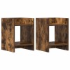 Növényállvány 2 pcs füstölt tölgy 30 x 30 x 40 cm mérnöki fa