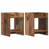 Növényállvány 2 pcs öreg fa 30 x 30 x 40 cm mérnöki fa