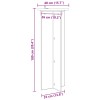 Növényállvány 2 pcs fekete ø40 x 100 cm szerelt fa