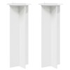 Növényállvány 2 pcs magasfényű fehér ø40 x 100 cm szerelt fa