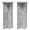 Növényállvány 2 pcs betonszürke 40 x 40 x 80 cm szerelt fa