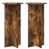 Növényállvány 2 pcs füstös tölgy 40 x 40 x 80 cm szerelt fa