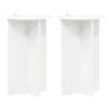 Növényállvány 2 pcs fehér ø40 x 60 cm szerelt fa