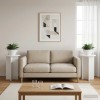 Növényállvány 2 pcs magasfényű fehér ø40 x 60 cm szerelt fa