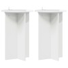 Növényállvány 2 pcs magasfényű fehér ø40 x 60 cm szerelt fa
