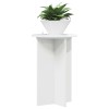 Növényállvány 2 pcs magasfényű fehér ø40 x 60 cm szerelt fa
