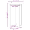 Növényállvány 2 pcs antik fa ø40 x 60 cm szerelt fa