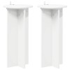 Növényállvány 2 pcs fehér ø29,5 x 60 cm szerelt fa