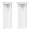 Növényállvány 2 pcs magasfényű fehér 29,5 x 29,5 x 60 cm
