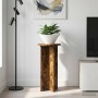 Növényállvány 2 pcs füstös tölgy 29,5 x 29,5 x 60 cm szerelt fa