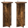 Növényállvány 2 pcs füstös tölgy 29,5 x 29,5 x 60 cm szerelt fa