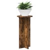 Növényállvány 2 pcs füstös tölgy 29,5 x 29,5 x 60 cm szerelt fa