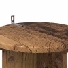 Növényállvány 2 pcs antik fa 29,5 x 29,5 x 60 cm szerelt fa