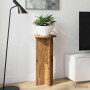 Növényállvány 2 pcs antik fa 29,5 x 29,5 x 60 cm szerelt fa