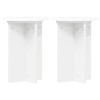 Növényállvány 2 pcs fehér ø29,5 x 40 cm szerelt fa