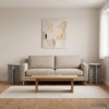 Növényállvány 2 pcs betonszürke ø29,5 x 40 cm szerelt fa