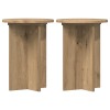 Növényállvány 2 pcs kézműves tölgy ø29,5 x 40 cm szerelt fa