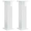 Növényállvány 2 pcs magasfényű fehér 30,5 x 30 x 100,5 cm