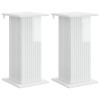 Növényállvány 2 pcs magasfényű fehér 30,5 x 30 x 60,5 cm