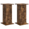 Növényállvány 2 pcs füstös tölgy 30,5 x 30 x 60,5 cm szerelt fa