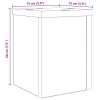 Növényállvány 2 pcs fekete tölgy 15 x 15 x 20 cm faanyag