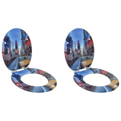 Wc ülőke 2 pcs sokszínű 43,8 x 37,8 cm mdf lap