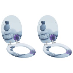 Wc ülőke 2 pcs szürke 44 x 38 cm mdf lap