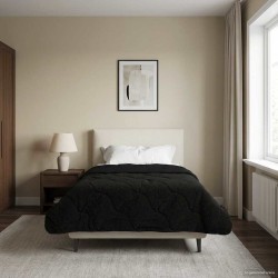 Nyári takarmány fekete 140 x 200 cm mikroszálas és teddy plüss